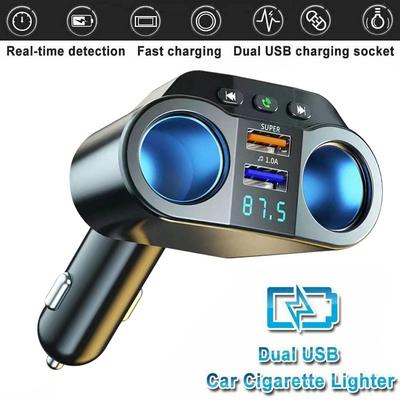3.1A Двойное USB Быстрое Автомобильное Зарядное Устройство Беспроводной Bluetooth FM Радио Модулятор 12/24В Автомобильный Прикуриватель Передатчик Плеер Адаптер Розетка T3O5