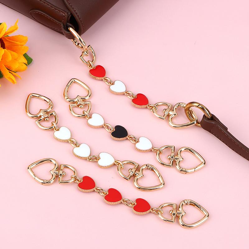 Bag Extension Chain Crossbody Heart-Shape Chain Strap Handbag Diy Hanging Buckle