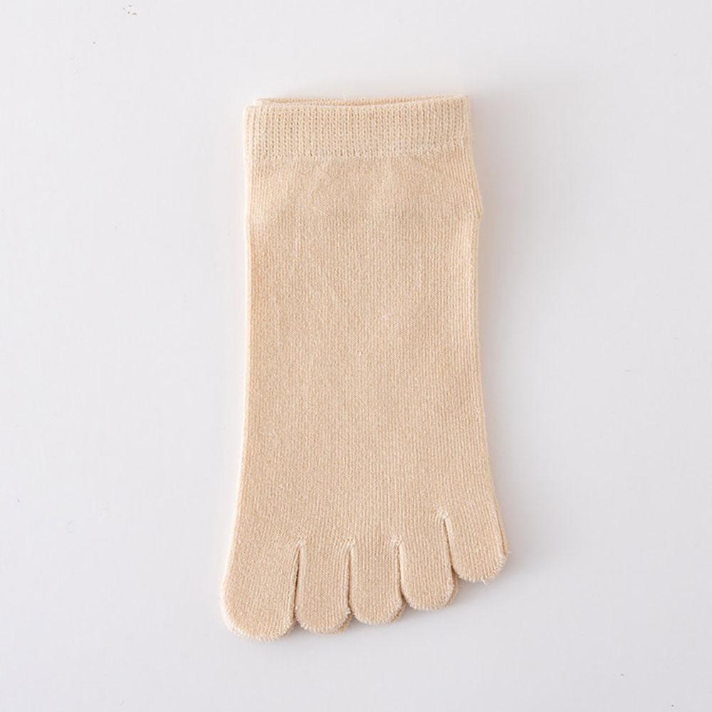 Весна Лето Женские Короткие Носки с Пятью Пальцами Конфетного Цвета Носки до Щиколотки Впитывающие Пот Дышащие Хлопковые Носки с Раздельными Пальцами 5 Пальцев