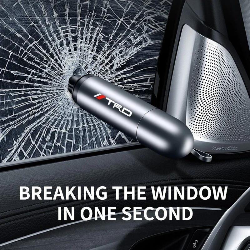 Car Safety Hammer Emergency Window Breaker Seat Belt Cutting Machine For TRD Toyota Corolla Rav4 Auris Camry Yaris CHR