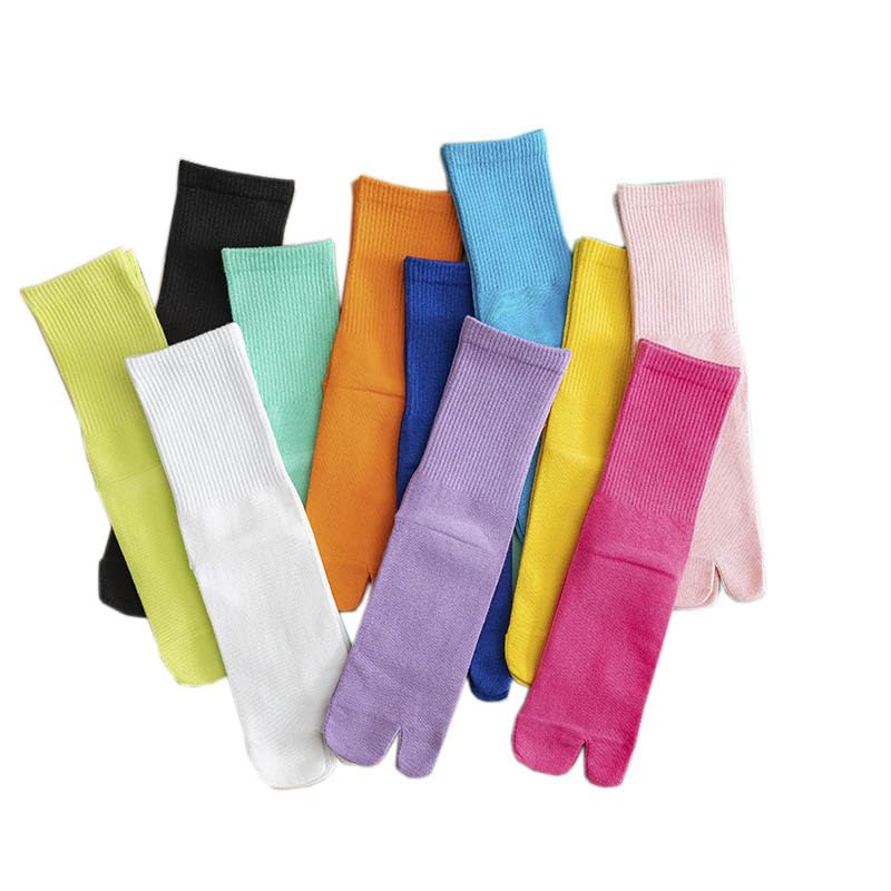 ZFZTLYEL Размеры Спортивные Носки для Ног Сплошные Свободные Женские Носки с Разделенными Пальцами, Влагоотводящие, Дезодорирующие, Многоцветные, Для Девочек 22-25 см, Носки, Гетры, Антибактериальные,