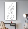 Sexy Female Body Art Poster Print Naked Nude Canvas Line Drawing Prints Abstract Woman Wall Art Painting Pictures Bedroom Decor