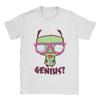 Мужские футболки Invader Zim Gir Geniduh  Одежда из чистого хлопка Смешные футболки с коротким рукавом и круглым вырезом Летние футболки