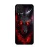Чехол Maniacase для Samsung Galaxy A12 Wolf черный огненно-красный