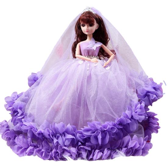 Очаровательная кукла на свадьбу для девочек, большая игрушка, безопасное платье-пузырь с подвижными глазами, подарок на день рождения, многофункциональное