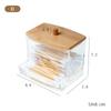 Makeup Cotton Pad Organizer Storage Box For Cottonswab Container With Bamboo Lid