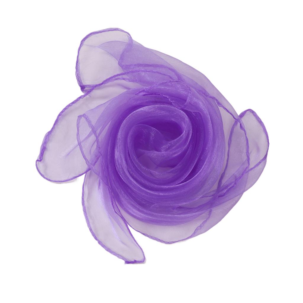 6 Solid Colors Thin Chiffon Nylon Silk Scarf Magic Show Performance Dance Candy Square Scarf Transparent Neckerchief Shawl