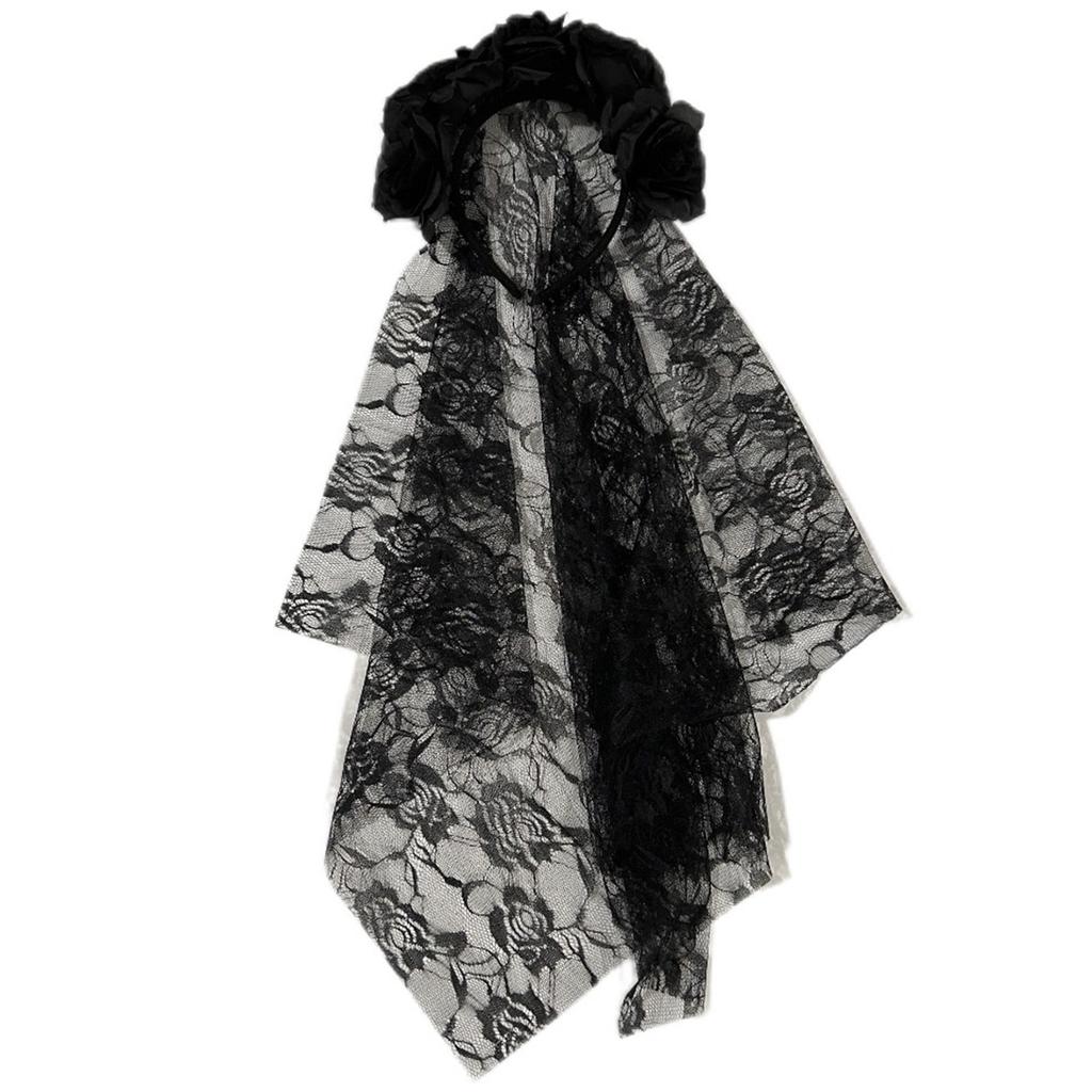 Хэллоуин имитация цветка повязка на голову невесты роза сетка косплей костюм головные уборы аксессуары