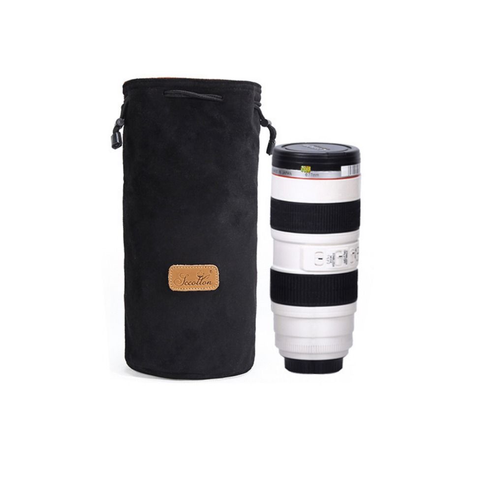 Portable Camera Storage Bag Soft Lens Protective Case Vintage Lens Pouch for Canon/Nikon Camera
