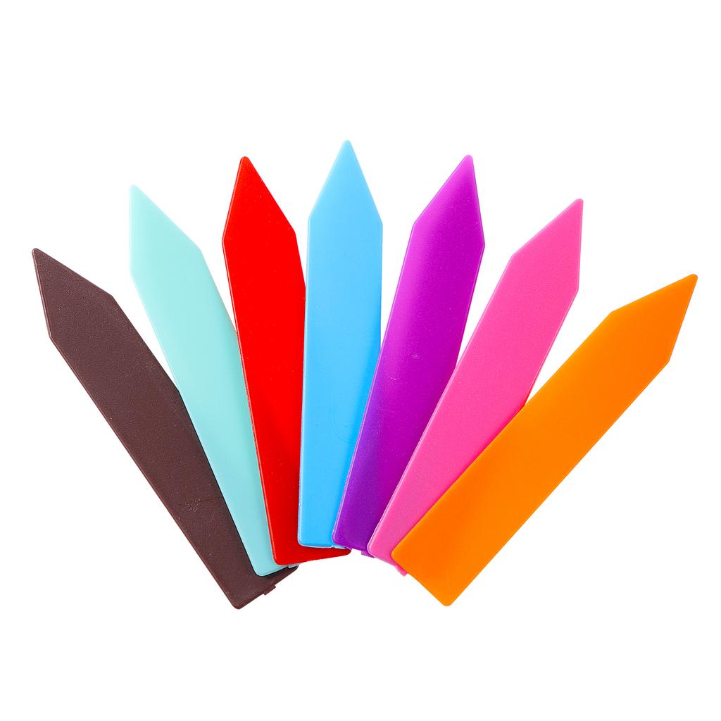 100 шт. Садовые бирки для растений ПВХ Бирки для растений Маркеры для питомника Горшки для цветов Этикетки для рассады Инструменты для маркировки подносов Горшок Водонепроницаемый Цветной