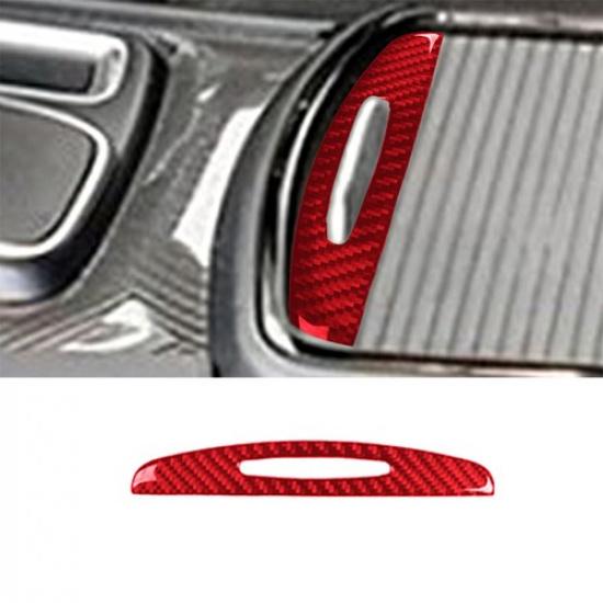 For 2015+ Chrysler 300 Red Carbon Fiber Floor Console Cupholder Pull Cover Trim
