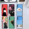 Кошка Милый Котёнок Мультяшный Мягкий Чехол для Телефона для Samsung A17 A37 A57 A16 A26 A36 A56 A15 A25 A35 A55 A14 A24 A34 A54 A13 A23 A33 A53