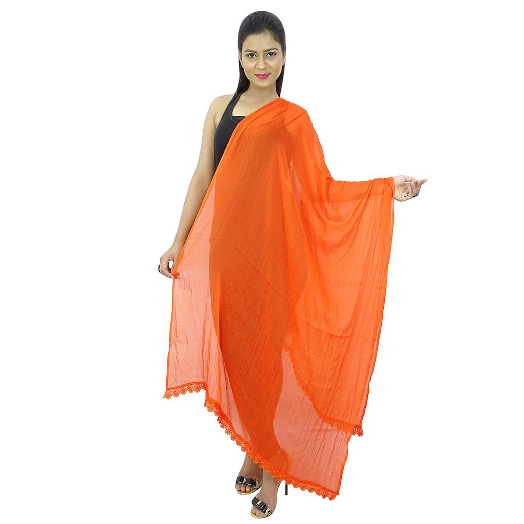 Повязка на шею Длинный палантин из смеси шифона Dupatta Женская одежда Индийские шарфы Chunni