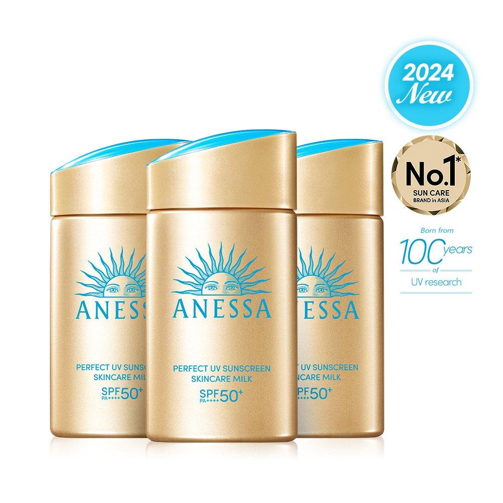 ANESSA Perfect UV Sunscreen Skin Care Milk NA 60ml 3pcs