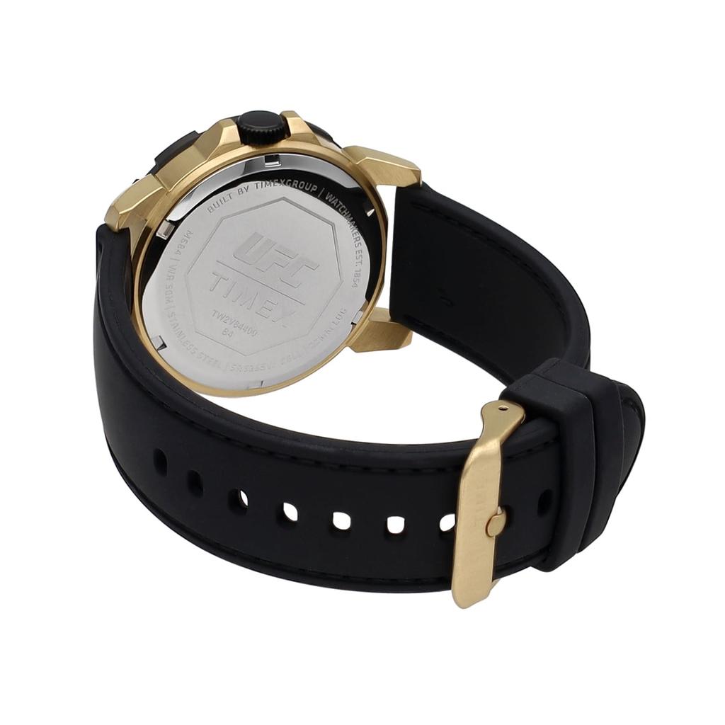 TIMEX UFC Кварцевые 5 АТМ Водонепроницаемые Минеральное Черный TW2V84400 Мужские Часы, Устойчивые, Стекло, Циферблат, [Оригинал]