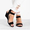 Spring and Summer Footwear Plus Size Wedge-heeled Fishmouth Soft-soled High-heeled Sandals Women's Shoes