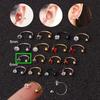 1Pc Stainless Steel Zircon Cz Hoop Tragus Cartilage Helix Stud Earring Conch Rook Daith Lobe Ear Screw Piercing Jewelry