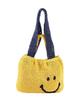 Женская сумка через плечо Cuco SMILEY с двумя ручками, плетёная корзина, желтая (034)