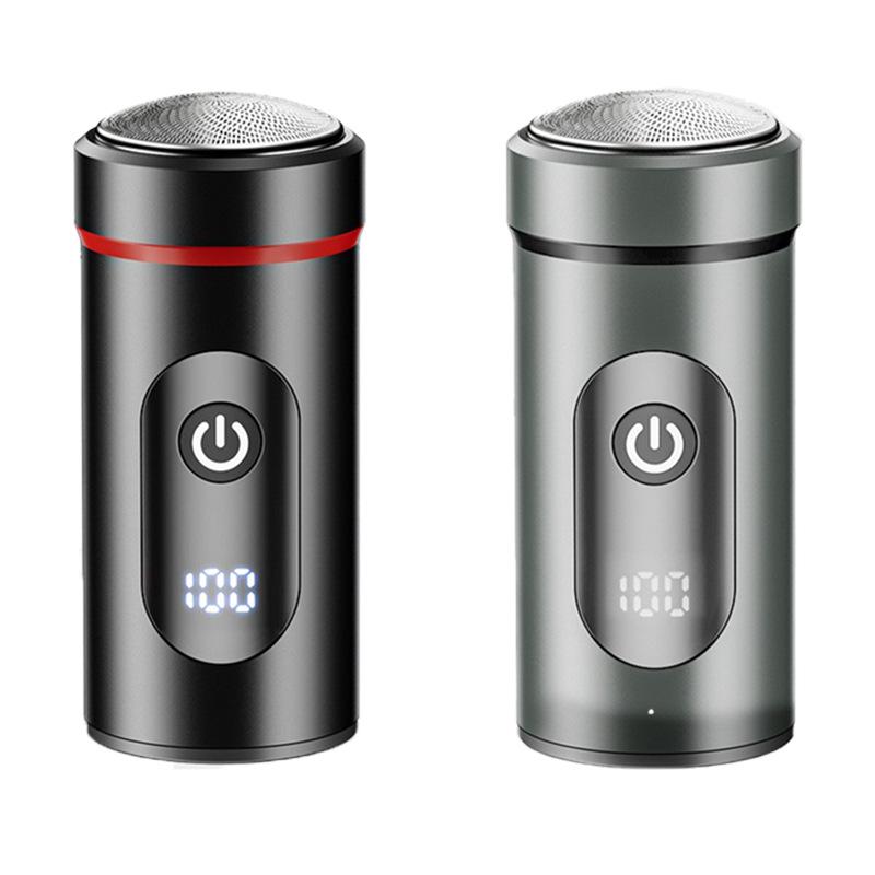 Мини USB бритва для бороды: Портативная бритва высокой мощности с цифровым дисплеем и лезвиями из немецкой стали.