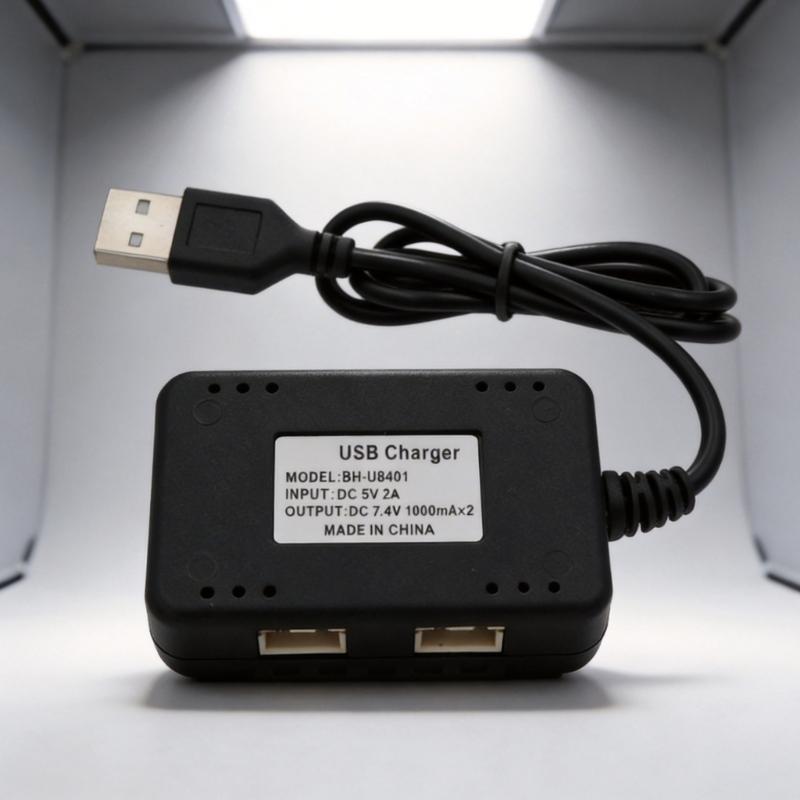 2 в 1 USB Зарядное устройство 7,4 В Литиевые аккумуляторы Зарядный шнур Совместимо для аккумуляторов от 350 мАч до 2200 мАч для радиоуправляемой машины