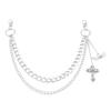 Popular Hiphop Waist Chain with Crossed Pendant Waist Charm Street Pants Chain Body Chain Trousers Chain Cool Accessory