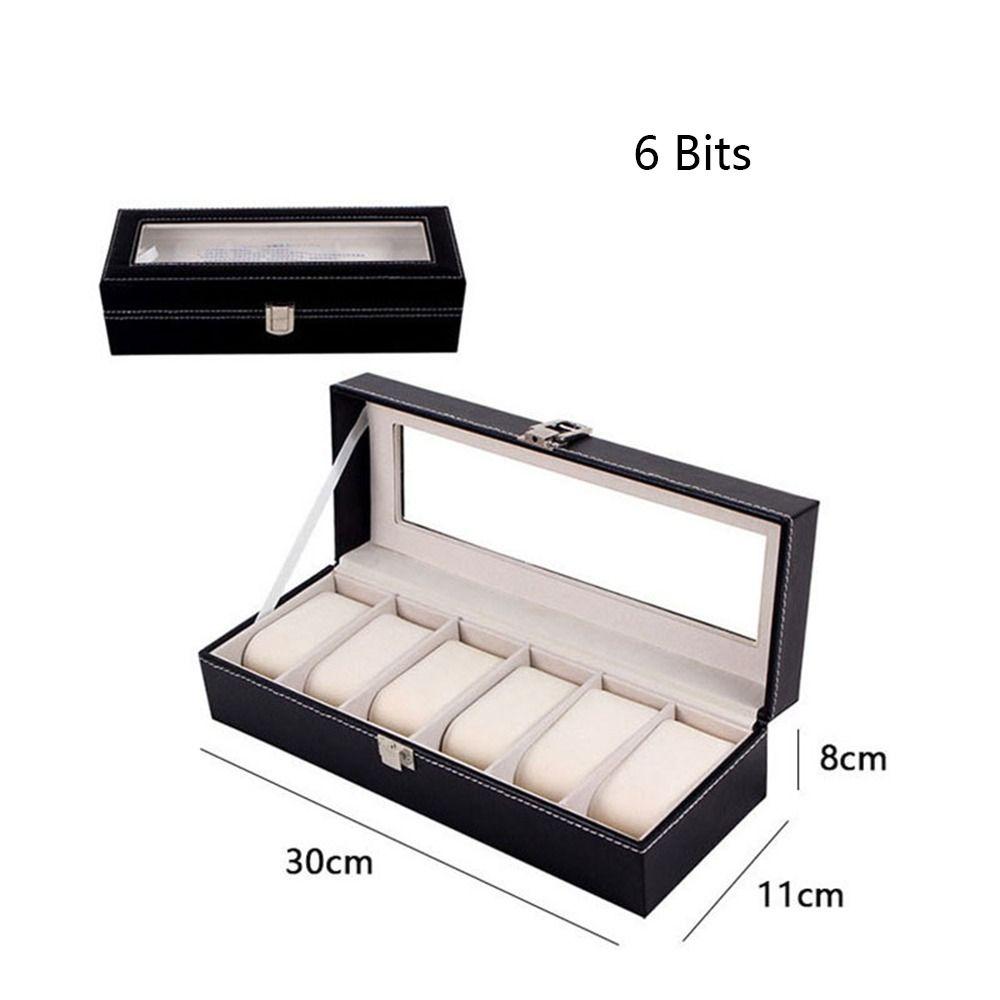 6 10 12 Grid Watch Display Box Black Watch Storage Box Luxury Watch Box