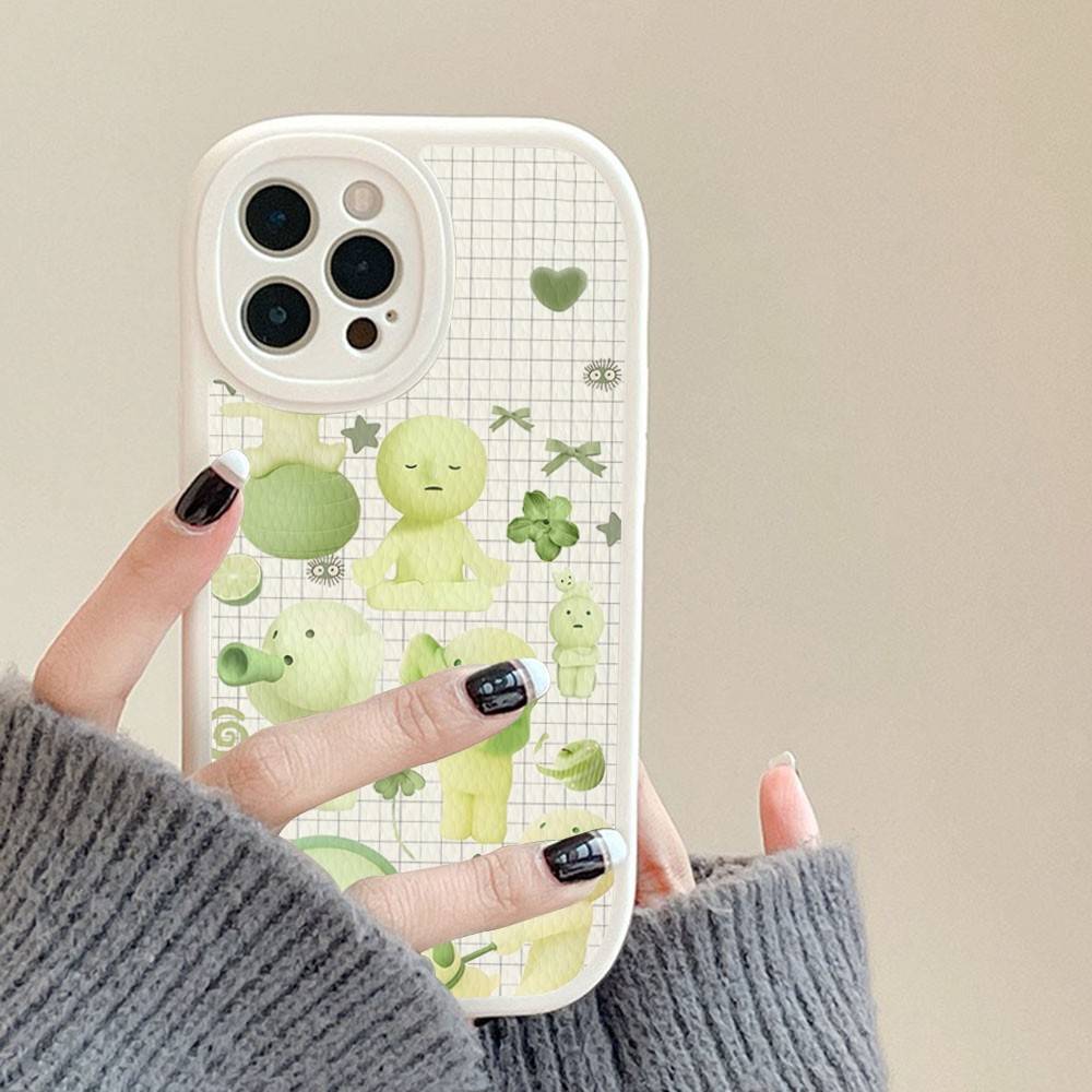 Милый чехол S-Smiski для телефона iPhone 16 15 14 13 12 11 Pro Max Plus Кожаный противоударный чехол