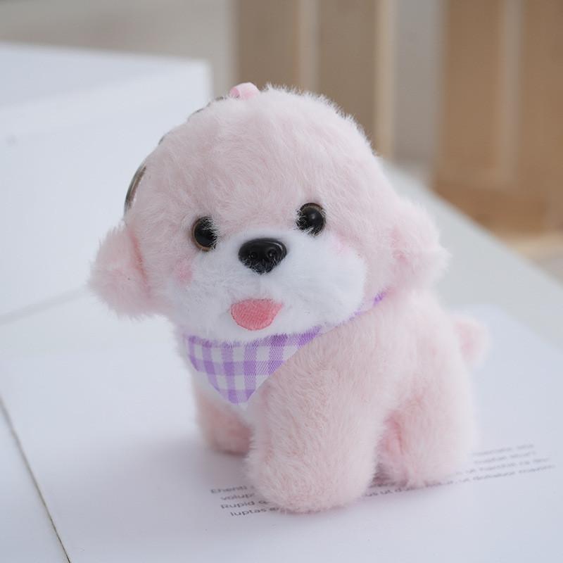 Plush Adorable Dog Keychain With Plush And Pp Cotton Filling For Bag Decor