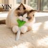 Flexible Silicone Toys for Kittens Scallion Cat Toy, Kitten Chew Toy with Silver Vine And Crinkle Pet Supplies Cats Paper, Teeth Cleaning Indoor