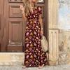 Floral Dress Fashion Bohemian Style V-neck Dress Women's Clothing