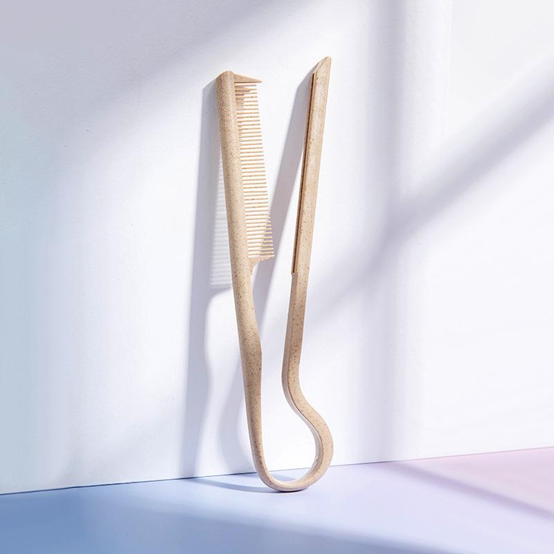 Выпрямляющая расческа Wheat Straw V-Splint для укладки волос в домашних условиях. Инструмент для выпрямления волос. Уход за волосами.
