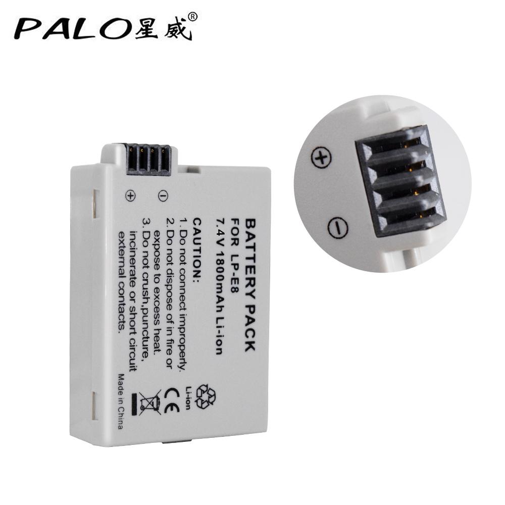PALO Аккумулятор LP-E8 LPE8 LP E8 E8 для Canon EOS 550D 600D 650D 700D X4 X5 X6i X7i T2i T3i LP-E8