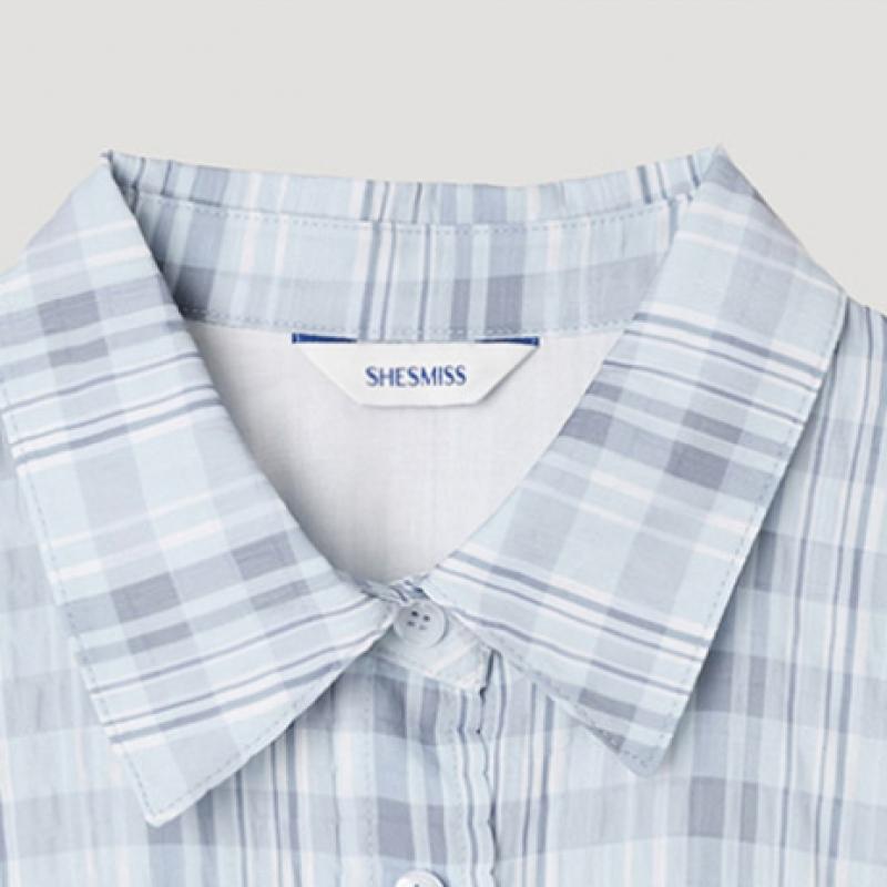 [She S miSS] Рубашка в клетку SeerSucker SwwStp22210 Gr