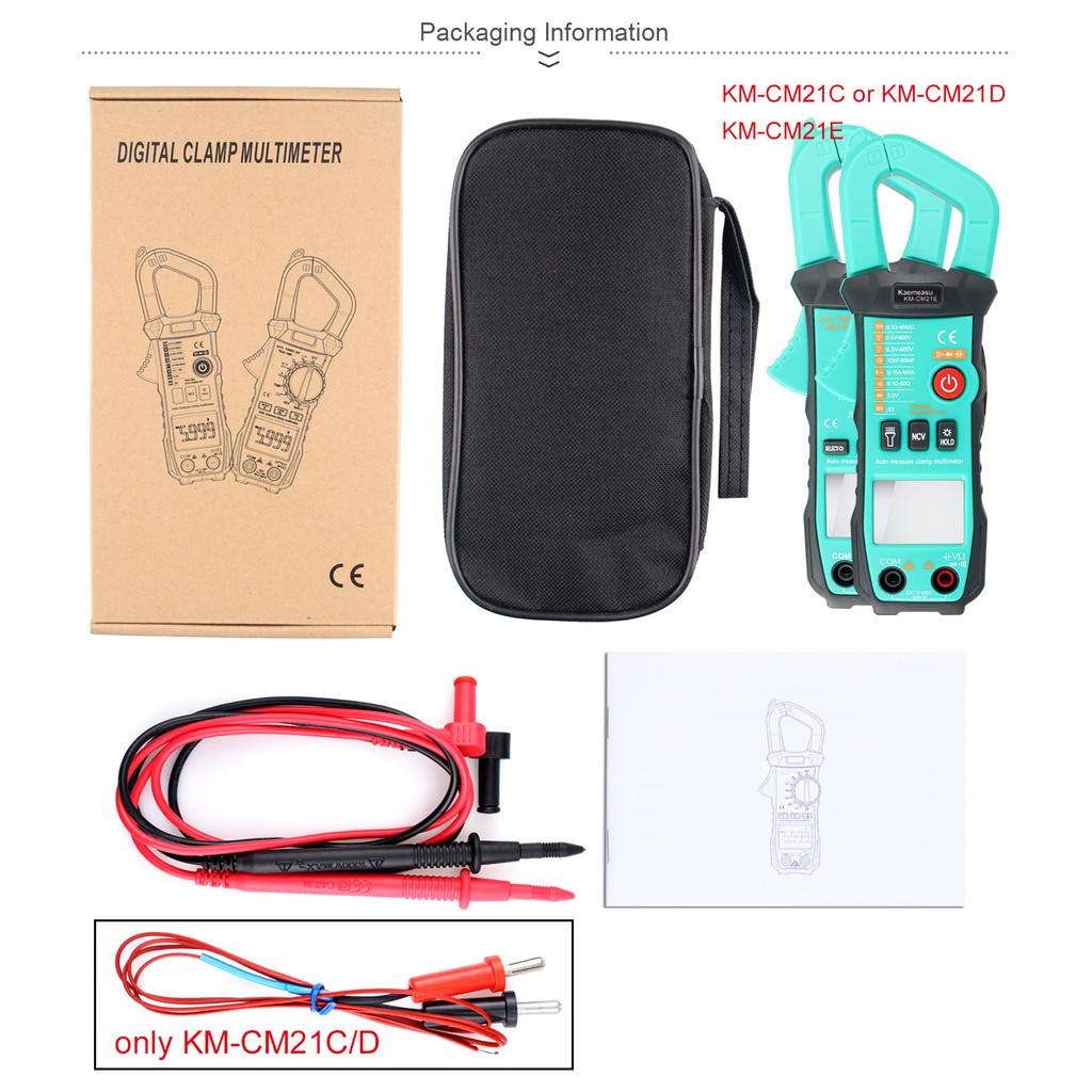 Clamp Meter Multimeter Digital Tester Counts AC/DC Voltage voltmeter Hz Capacitance NCV Ohm Diode Tester Tools