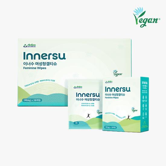Выберите 2 вида женских очищающих салфеток Innersu (10 листов / 50 листов)