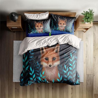 Комплект пододеяльника Gemblue Bushes Fox King Queen Double Full Twin Single Size