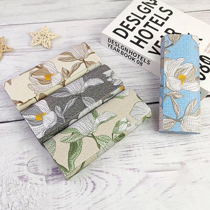 Простой портативный чехол для очков с цветочным принтом, магнитная присоска, ящик для хранения солнцезащитных очков для женщин и девочек, пылезащитный чехол для очков