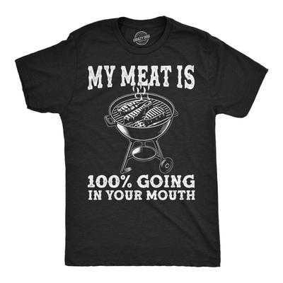 Mens Funny T Shirts My Meat Is 100 Percent Going In Your Mouth Sarcastic Fourth