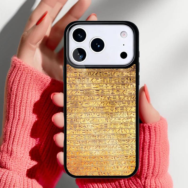Egyptian-Hieroglyphics Phone Case for iPhone 17 16 15 14 13 Pro Max Back Cover for 12 11 Pro Coque