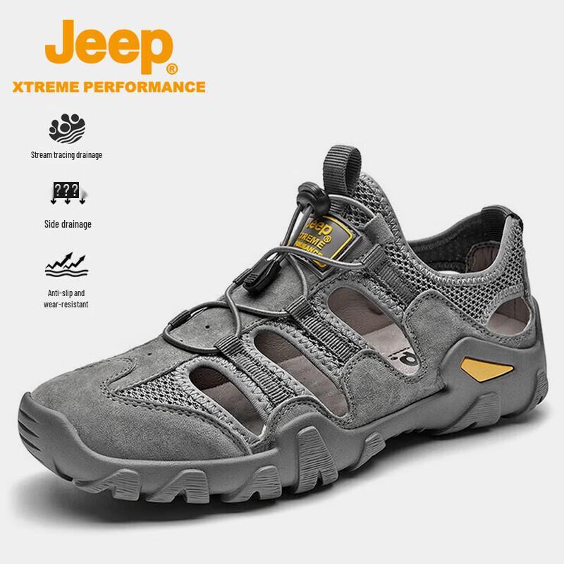 Jeep Мужские дышащие пляжные сандалии для улицы
