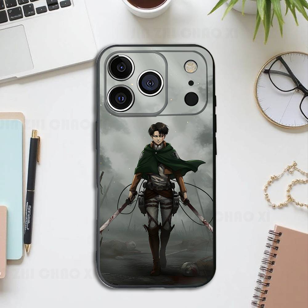 Eren M-Mikasa Armin Levi Silicone Soft Phone Case For IPhone17 16 15 14 13 12 11 Pro Max Plus X XR SE Cover