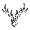 [A1070] - XXL Metal Decoration 'Deer' Black - 72x65 Cm