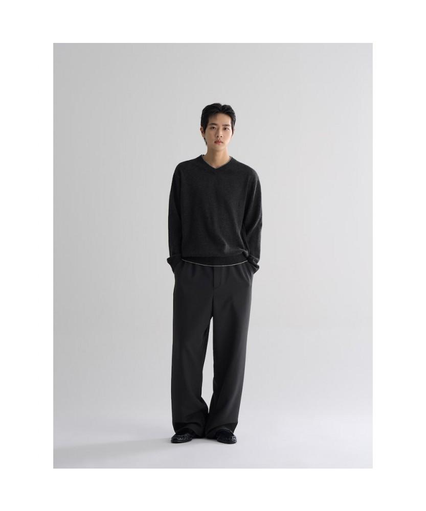 8SECONDS Double Rib V-Neck Pullover Gray