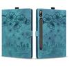 Чехол Funda для Samsung Galaxy Tab S9 FE Case 10.9" Тиснение 3D Цветок Кошка Кошелек Планшет Coque для Galaxy Tab S9 FE Cover SM-X510 X516