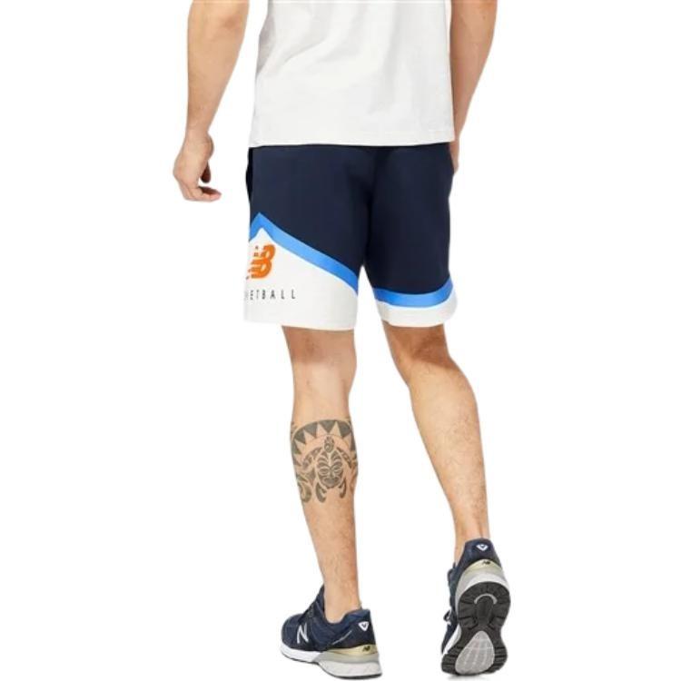 New Balance Спортивные шорты мужские темно-синие умеренные MS23589-ECL