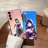 Чехол для телефона Genshin Impact Райдэн Сёгун Для Samsung S26 S25 S24 FE S23 S22 S21 Plus S20 Ultra Note20Ultra Черный Мягкий Чехол