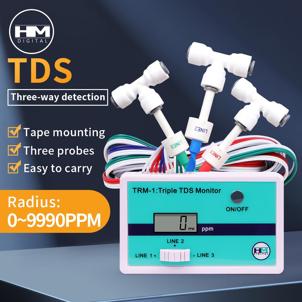 SM1 Одинарный/TRM1 Тройной TDS-метр Онлайн Тестер Качества Воды TDS 0-9990PPM ЖК-дисплей Тестер Чистоты Качества Воды Измеритель pH