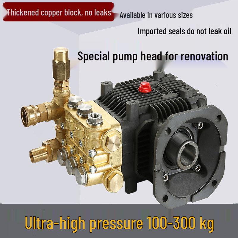Ultra-High Pressure Washer Pump Head: Commercial Car Wash & Humidifying Pump with Ceramic Plunger & All-Copper Construction
