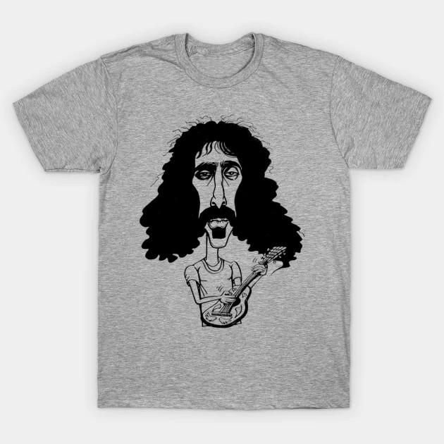 Frank Zappa in guitar T-shirt Grey Unisex All Sizes XZ991