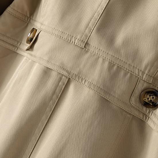 Осень-весна Женская куртка с отложным воротником, однобортное свободное пальто средней длины, однотонный цвет